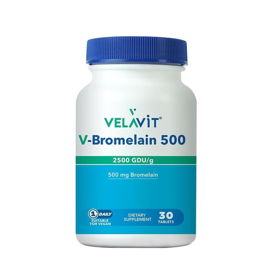 Velavit V-Bromelain 500 30 Tablets