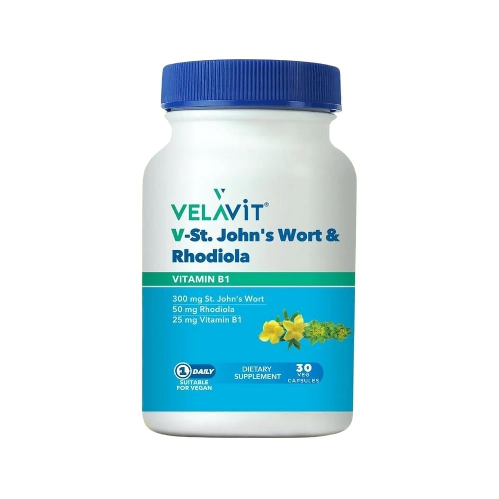 Velavit V-St. John's Wort & Rhodiola 30 Capsules