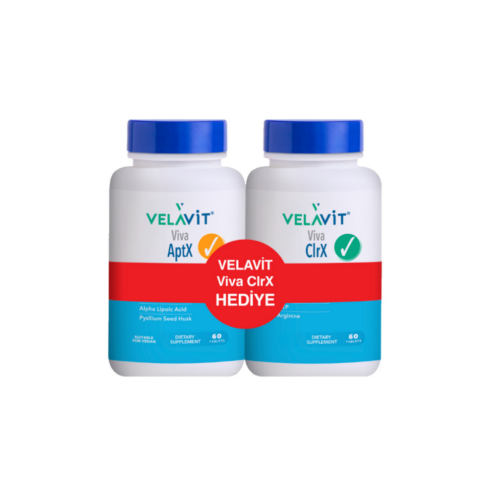 Velavit Viva AptX & ClrX Dietary Supplement Set 120 Tablets