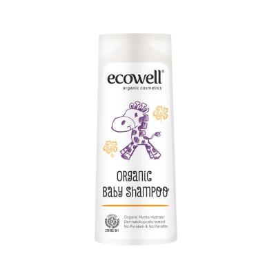 Ecowell Organic Baby Shampoo 300ml - Gentle, Natural Hair & Body Wash for Sensitive Skin - Paraben & SLS Free - Prevents Cradle Cap Ecowell Organic Baby Shampoo - Natural & Gentle - Cradle Cap organic baby shampoo, baby shampoo, natural baby shampoo, cradle cap shampoo, gentle baby shampoo, organic baby hair wash, paraben free baby shampoo, baby hair and body wash, organic shampoo, natural shampoo, baby wash, hair wash, baby bath, sensitive skin, hypoallergenic, myrtle water, orange oil, paraben-free, silic