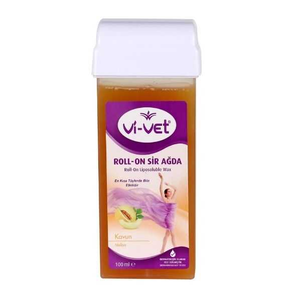 Vi-Vet Melon Roll-On Wax Cartridge for Smooth Skin 100 ml