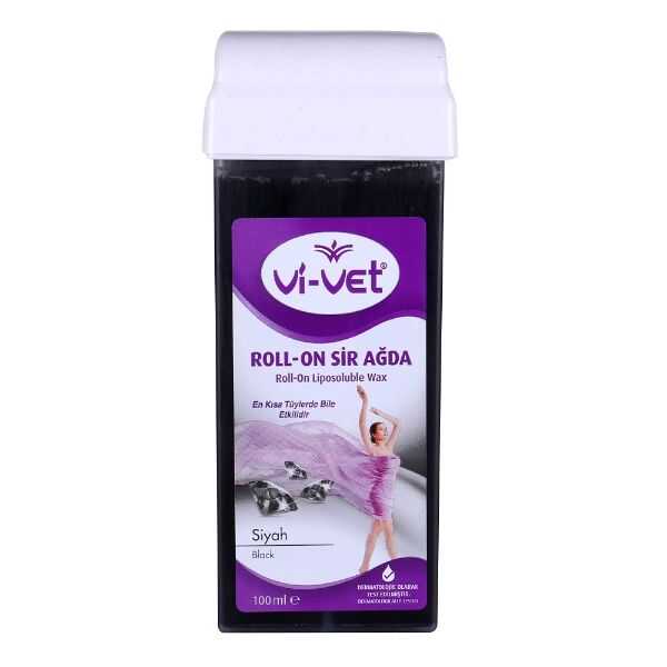 Vi-Vet Roll-On Wax Cartridge Black for Smooth Skin 100 ml