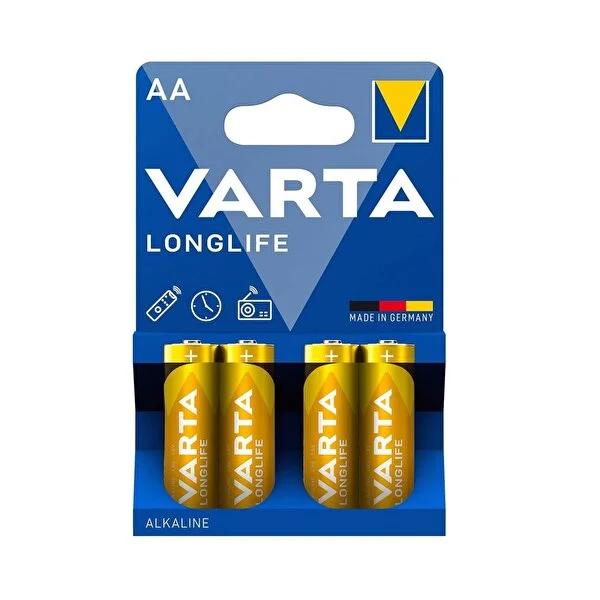 Varta Varta Longlife AA Alkaline Batteries - 4 Pack, Long-Lasting, German-Made for Low-Drain Devices Varta Longlife AA Batteries - Long-Lasting Power Varta Longlife AA Batteries, Alkaline Batteries, Long-lasting Batteries, AA Batteries, German-made Batteries, Low-Drain Devices, Reliable Power, Long-Term Storage, Battery Solutions, Energy Supply, Remote Controls, Wall Clocks, Radios, Household Essentials