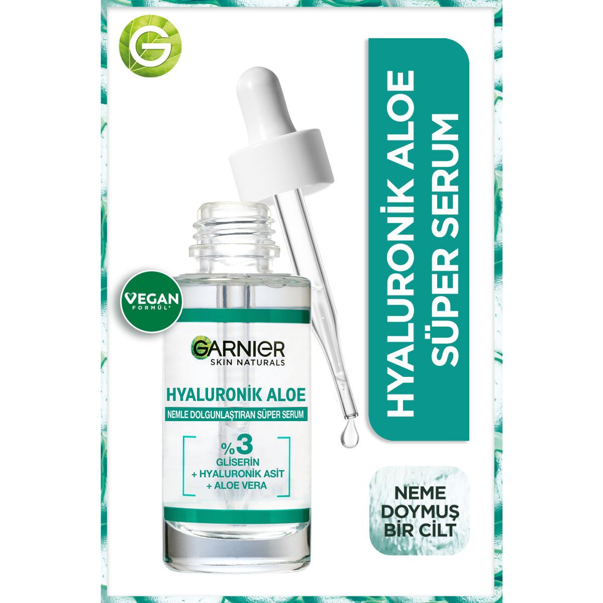 Garnier Hyaluronic Aloe Vera Hydrating Super Serum - Plump & Smooth Skin - Anti-Aging Facial Serum for All Skin Types Garnier Hyaluronic Aloe Serum: Hydrate, Plump & Smooth Skin hyaluronic acid serum, aloe vera serum, hydrating serum, anti-aging serum, Garnier serum, skin plumping serum, facial serum, serum for dry skin, serum for sensitive skin, 3% glycerin serum, Garnier, hyaluronic acid, aloe vera, hydrating, anti-aging, skin plumping, dry skin, sensitive skin, glycerin, facial, beauty, skincare, moistur