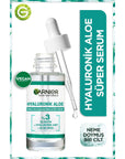 Garnier Hyaluronic Aloe Vera Hydrating Super Serum - Plump & Smooth Skin - Anti-Aging Facial Serum for All Skin Types Garnier Hyaluronic Aloe Serum: Hydrate, Plump & Smooth Skin hyaluronic acid serum, aloe vera serum, hydrating serum, anti-aging serum, Garnier serum, skin plumping serum, facial serum, serum for dry skin, serum for sensitive skin, 3% glycerin serum, Garnier, hyaluronic acid, aloe vera, hydrating, anti-aging, skin plumping, dry skin, sensitive skin, glycerin, facial, beauty, skincare, moistur