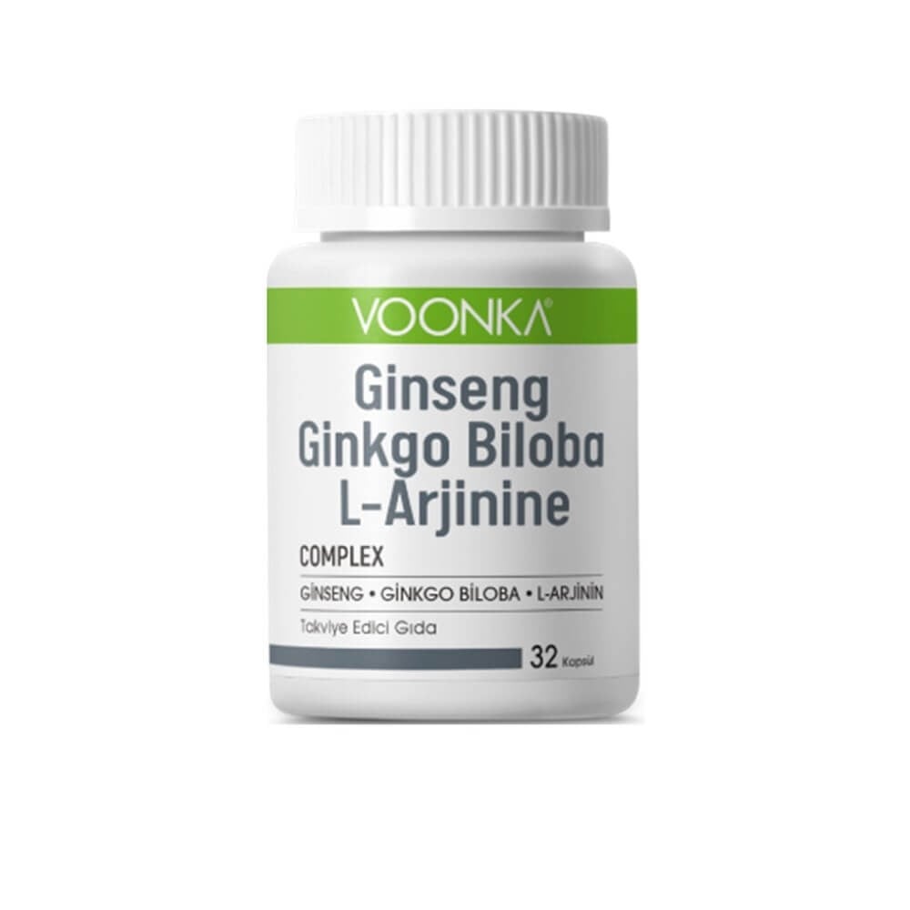 Voonka Ginseng Ginkgo Biloba L-Arginine Dietary Supplement - 30 Capsules for Energy and Cognitive Support - image 3