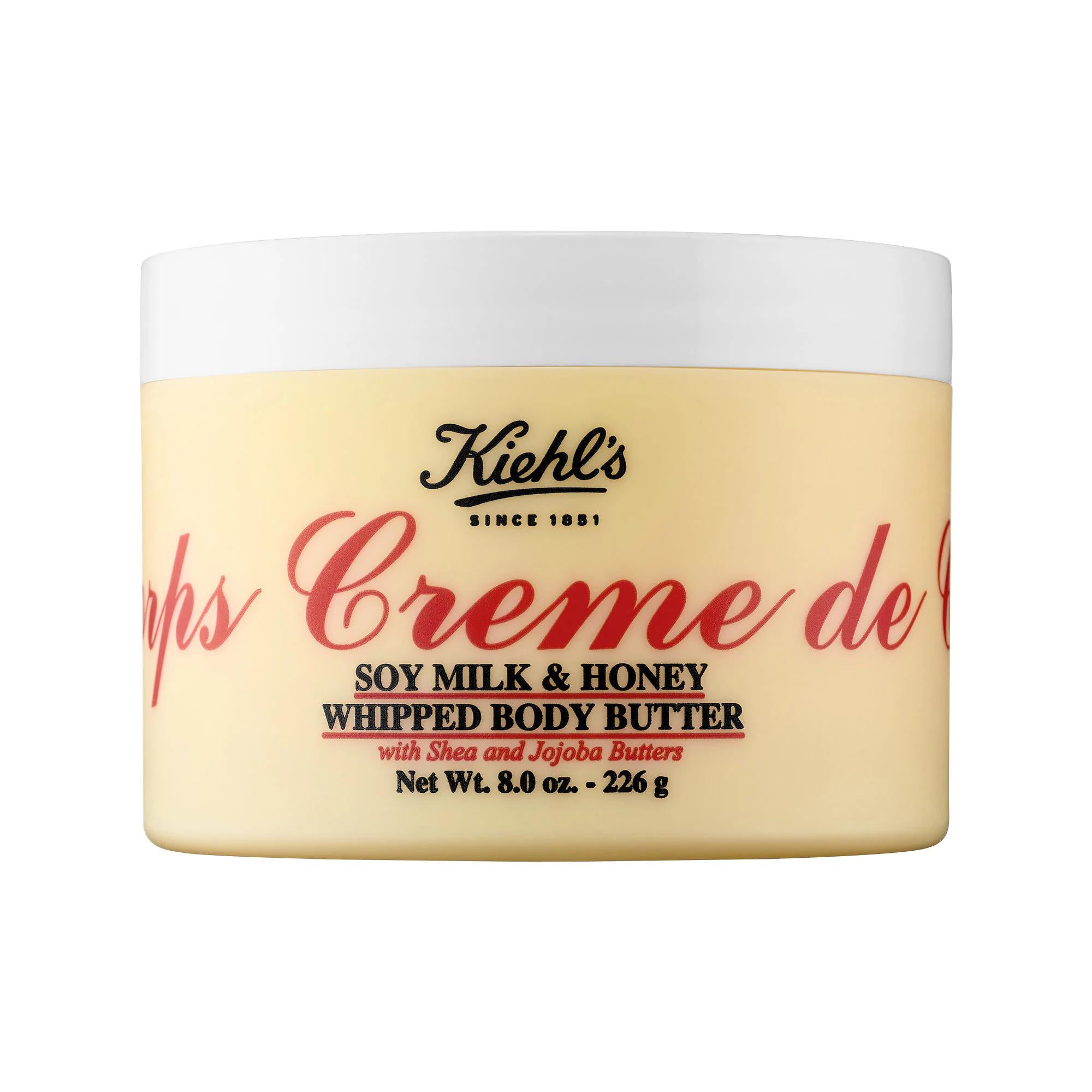 Kiehl's Creme de Corps Soy Milk & Honey Whipped Body Butter: 24-Hour Hydration for Dry, Sensitive Skin | Paraben-Free, Natural Moisturizer Kiehl's Whipped Body Butter: Hydrate Dry Skin All Day whipped body butter, soy milk body butter, honey body butter, dry skin moisturizer, sensitive skin body butter, 24 hour hydration body butter, paraben free body butter, natural body moisturizer, Kiehl's body butter, non greasy body butter, body butter, moisturizer, skin care, dry skin, sensitive skin, 24 hour hydratio