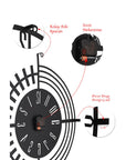 Muyika 50x50cm Modern Metal Silent Wall Clock - Large Decorative Clock for Home, Office - view 2