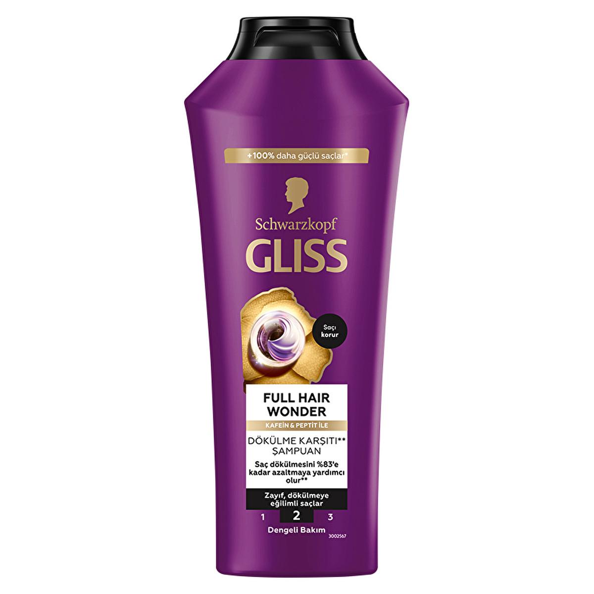 Gliss Full Hair Wonder Shampoo: Stop Hair Loss & Breakage! Caffeine & Peptide Formula for Thicker, Stronger Hair - 13.53 fl oz Gliss Shampoo: Stop Hair Loss! Thicker Hair with Caffeine & Peptides Shampoo for hair loss, Thin hair shampoo, Hair breakage shampoo, Caffeine shampoo, Peptide shampoo, Strengthening shampoo, Shampoo for weak hair, Fuller hair shampoo, Gliss Shampoo, Hair care products, Shampoo, Hair care, Hair loss, Hair breakage, Thin hair, Weak hair, Caffeine, Peptides, Strengthening, Volumizing,