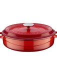 LAVA Cast Iron Cookware - 28cm Enamel Coated Round Cookware for Durable Cooking LAVA 28cm Cast Iron Cookware - Durable Enamel Coated Cast Iron Cookware, Enamel Coated Cookware, Durable Cookware, Heat Retention Cookware, Sustainable Cookware, Cooking Essentials, Kitchen Staples, Slow Cooking, Traditional Cooking, Outdoor Cooking, Cast Iron, Enamel Cookware, Cooking Pots, Dutch Ovens
