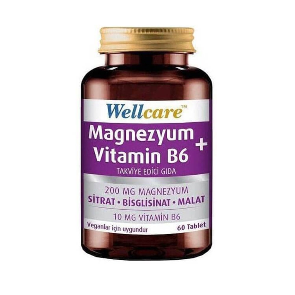 Wellcare Magnesium and Vitamin B6 60 Tablets