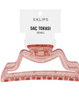 Eklips Curved Glitter Claw Clip in Orange for Secure Hold