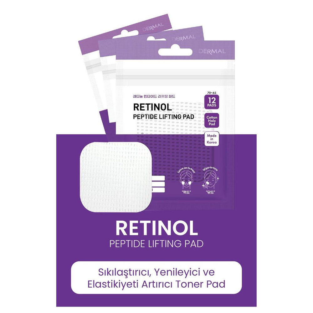 Dermal Retinol Peptide Lifting Pads for Firming Skin 12 Count