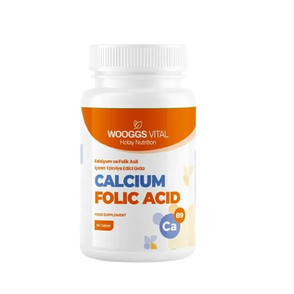 Wooggs Vital Calcium & Folic Acid Supplement 60 Tablets