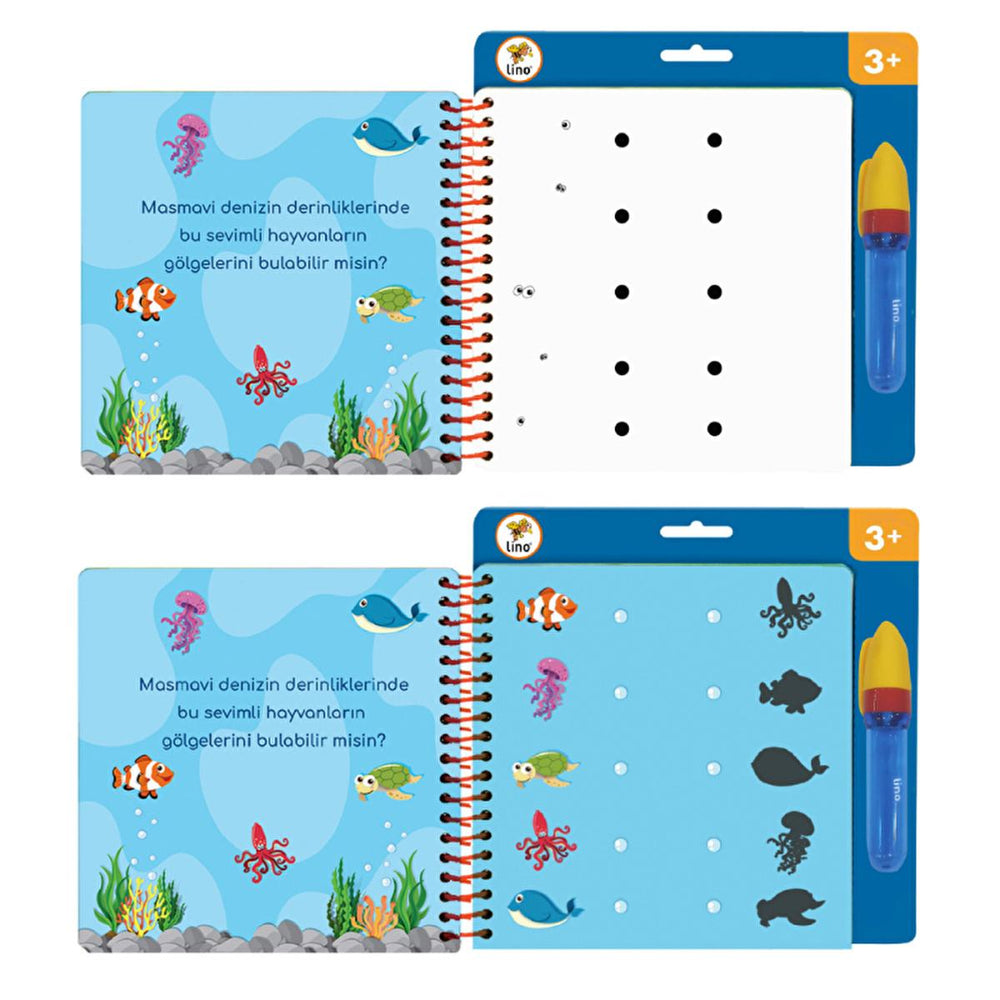 Lino Magic Painting Book: Reusable Water Coloring Book for Mess-Free Fun. Ideal Children's Art Activity, Toddler Coloring, Animals Theme - image 4