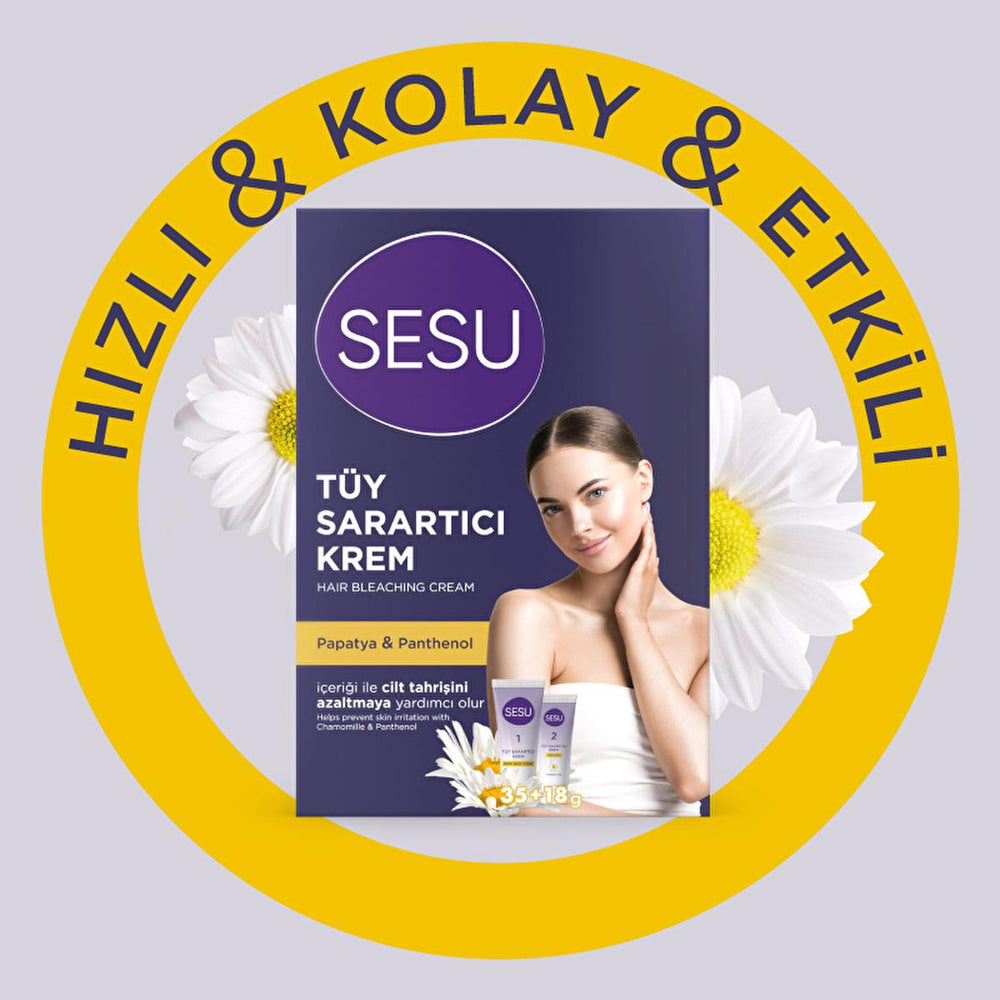Sesu Hair Bleaching Cream with Chamomile Extract - Quick Hair Lightening Solution for Emergency Situations - view 6