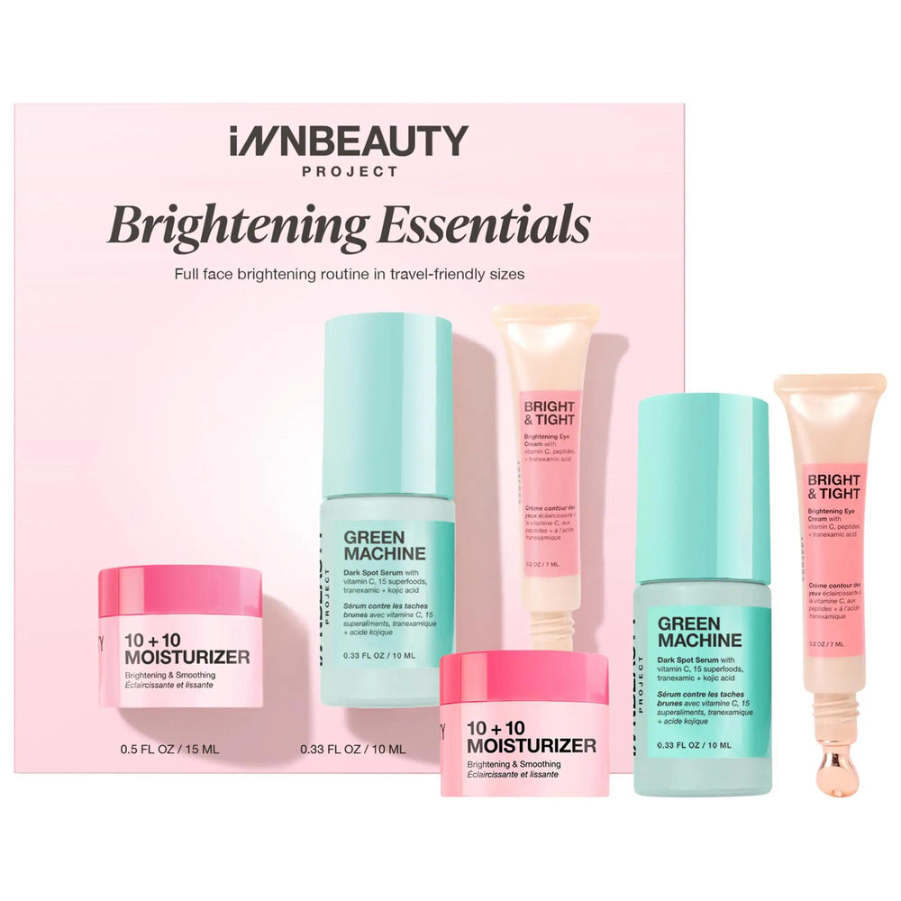 BrightGirl Brightening Mini Essentials Kit: Vitamin C Serum, Dark Spot & Hyperpigmentation Treatment, Vegan Travel Skincare for Radiant Skin BrightGirl Brightening Kit: Vitamin C Serum - Dark Spot Treatment Brightening skincare kit, Vitamin C serum, Dark spot treatment, Hyperpigmentation treatment, Brightening eye cream, Vegan skincare, Cruelty-free skincare, Travel size skincare, Skincare for dark circles, Uneven skin tone correction, Brightening serum, Vitamin C, Tranexamic Acid, Azelaic Acid, Pomegranate