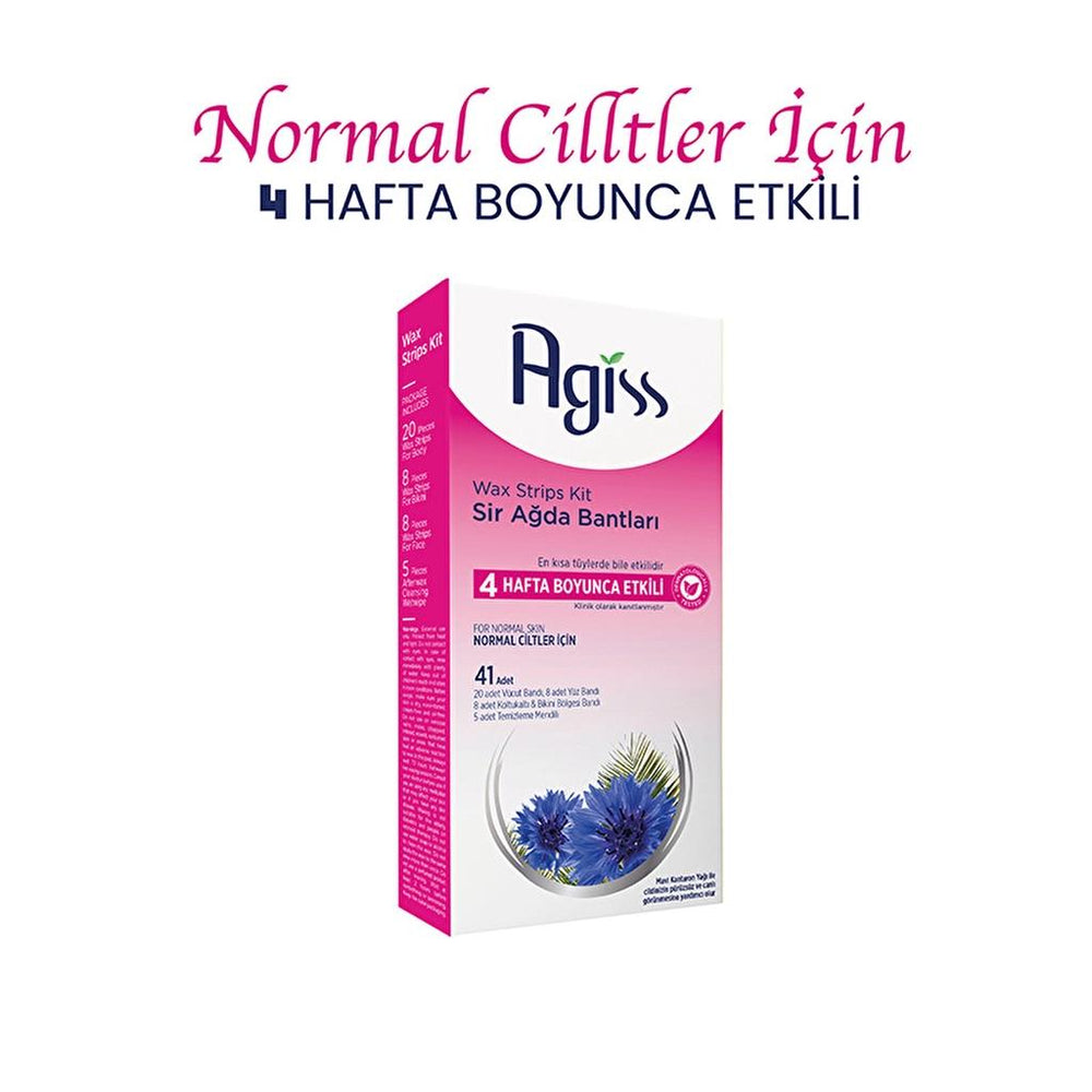 Agiss Wax Strips for Body, Face & Sensitive Areas 41-Pack