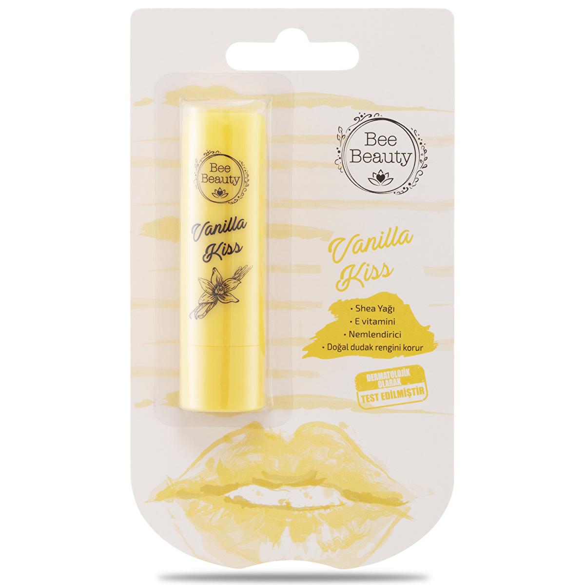 bee beauty lip balm vanilla kiss product image, bee beauty lip balm vanilla kiss tube Bee Beauty Lip Balm Vanilla Kiss - Hydrating & Smooth for All Skin Types Bee Beauty Lip Balm Vanilla Kiss - Natural Care bee-beauty, lip-balm, vanilla-kiss, moisturizing, hydrating, natural-beauty, cosmetic, soft-lips, daily-care, ai-generated