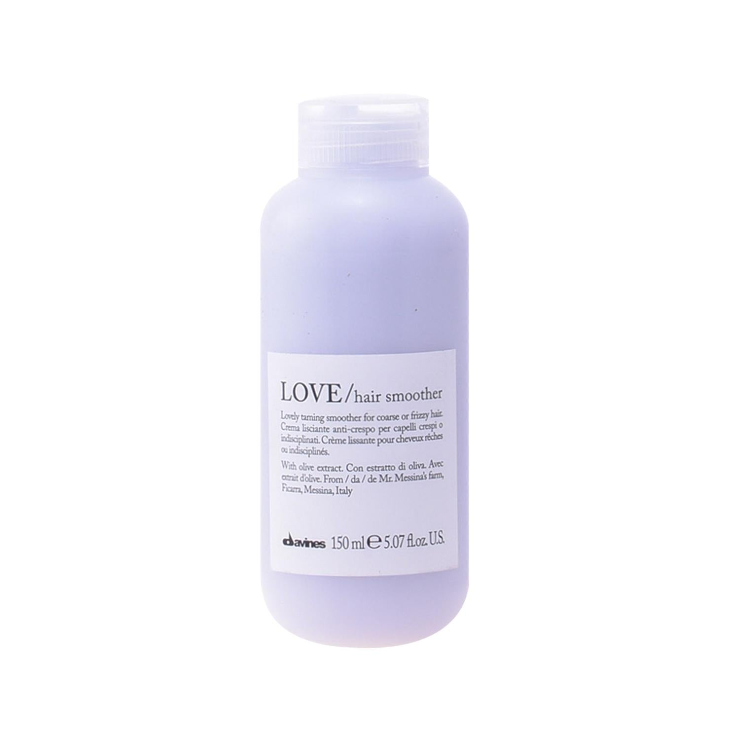 Davines Love Hair Smoother Smoothing and Straightening Hair Cream - 150ml, Nourishing and Sleek Formula for Curly and Wavy Hair Davines Love Hair Smoother - Smoothing Hair Cream Davines Love Hair Smoother, Hair smoothing cream, Hair straightening treatment, Davines hair care, Smoothing hair cream, Hair care products, Curly hair solutions, Wavy hair products, Sleek hair, Straight hair, Nourishing hair cream, Luxurious hair care, Frizz reduction, Hair manageability