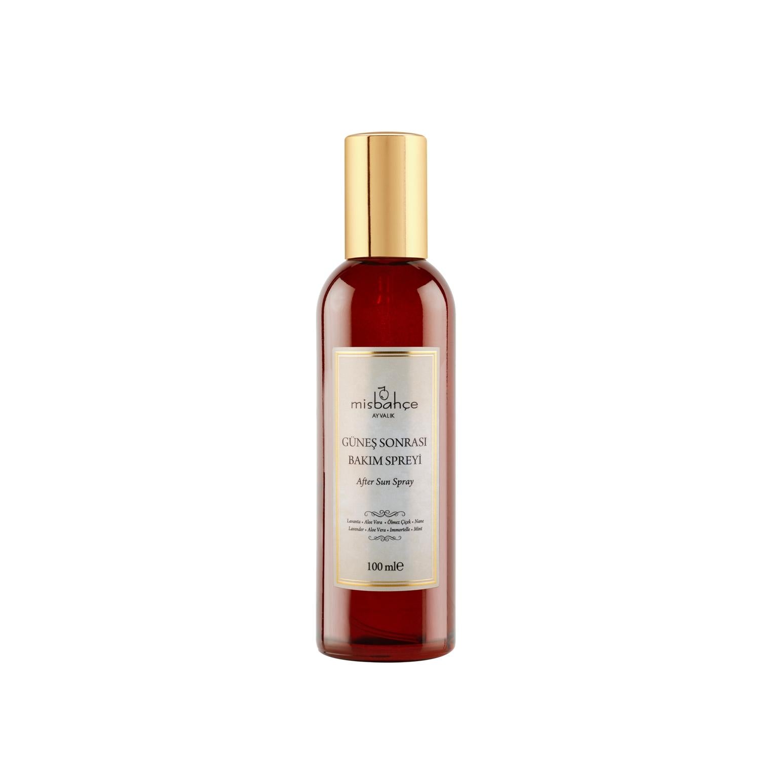 Misbahçe After Sun Care Spray 100ml - Soothes Sunburned Skin, Cooling Effect, Portable Size Misbahçe After Sun Spray 100ml - Soothes & Calms Skin after sun spray, sun care, skin soothing spray, sunburn relief, misbahçe, after sun care, sunburned skin relief, cooling after sun spray, portable after sun care, travel after sun spray