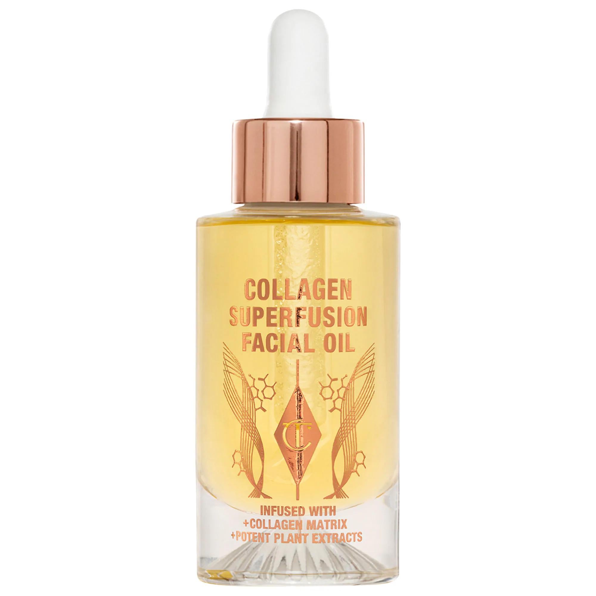 Drunk Elephant Collagen Superfusion Firming & Plumping Facial Oil - Anti-Aging Skincare with Collagen Complex & Vitamins A, E Collagen Superfusion Facial Oil - Firming & Plumping Facial Oil, Collagen Serum, Anti-Aging Skincare, Natural Skincare, Firming and Plumping Facial Treatment, skincare, anti-aging, collagen, facial oil, nourishing skincare, clean beauty, cruelty-free, recyclable packaging, sensitive skin, daily skincare, morning routine, night routine