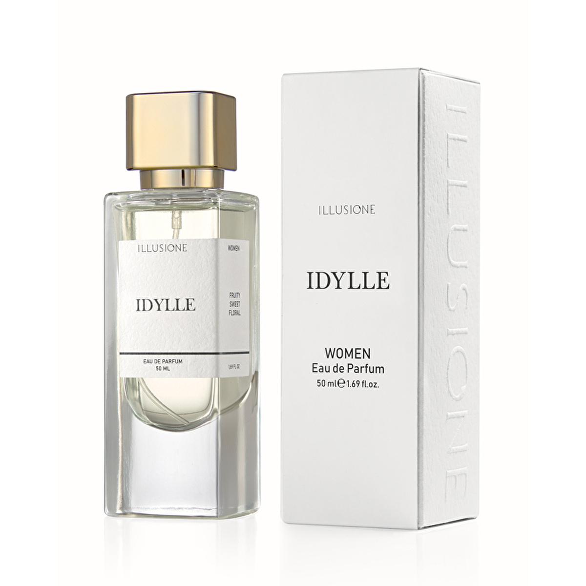 Illusione Idylle: Romantic Eau de Parfum for Women - Floral, Fruity, Jasmine & Patchouli Fragrance - 50ml Illusione Idylle: Romantic Women's Perfume - Floral & Fruity women's perfume, fragrance for women, romantic perfume, floral perfume, fruity perfume, jasmine perfume, patchouli perfume, Idylle perfume, Illusione perfume, Eau de Parfum, EDP, women's fragrance, perfume, fragrance, floral scent, fruity scent, jasmine scent, patchouli scent, romantic scent, elegant perfume, sensual perfume, date night perfum