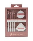 Nascita 4-Piece Makeup Brush & 2-Piece Puff Set