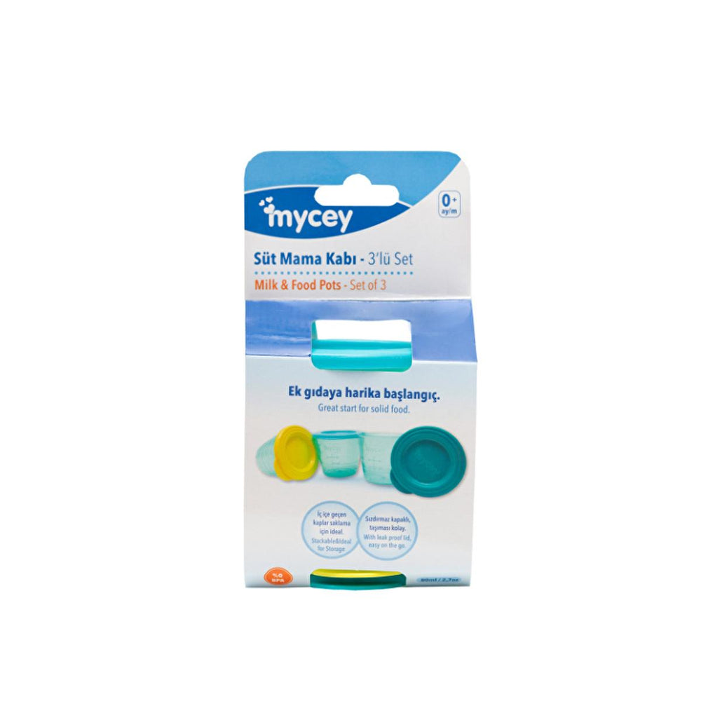 Mycey 3-Piece Breast Milk Storage Container Set with Leakproof Lids - Convenient Baby Food Storage for - Baby Care