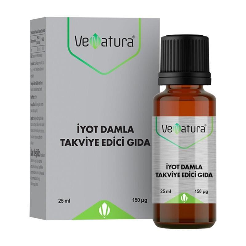VeNatura Iodine Supplement Drops - Thyroid Health Support, 25ml Bottle, 150mcg per Drop VeNatura Iodine Drops - Thyroid Health Support iodine supplement, thyroid health support, VeNatura İyot Damla, dietary iodine, iodine drops, health supplements, wellness products, thyroid support, nutritional supplements, dietary support
