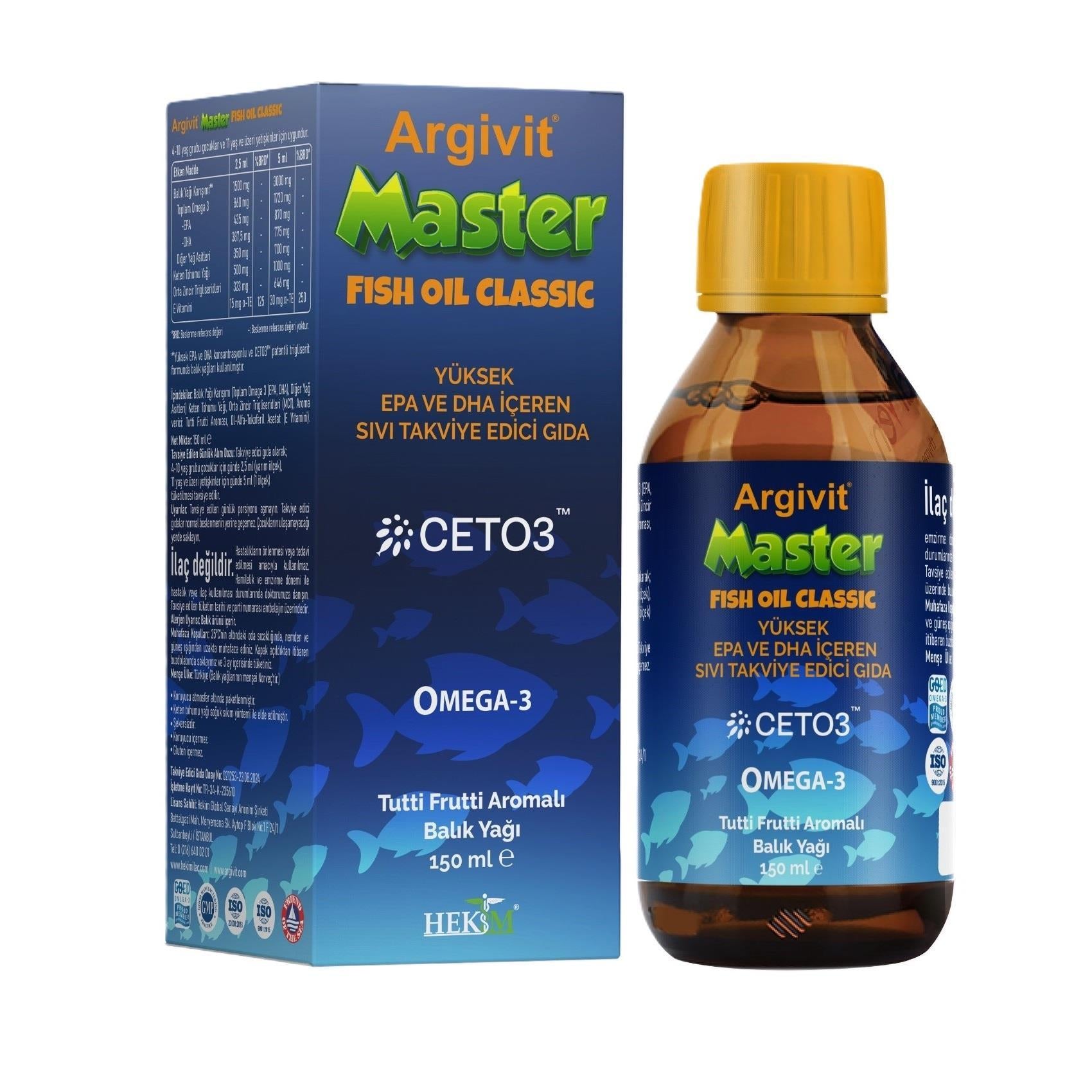 Argivit Fish Oil Supplement for Kids and Adults - Omega-3 Rich Liquid Dietary Supplement with EPA, DHA, and Vitamin E Argivit Omega-3 Fish Oil Supplement - EPA & DHA Rich Fish Oil Supplement, Omega-3 Dietary Supplement, Liquid Omega-3, EPA and DHA Supplement, Vitamin E Enriched Fish Oil, Health Supplements, Nutritional Supplements, Heart Health Supplements, Cognitive Function Support, Kids Health Supplements, Adults Health Supplements, Dietary Supplements, Liquid Supplements, Mixed Fruit Flavored Supplement