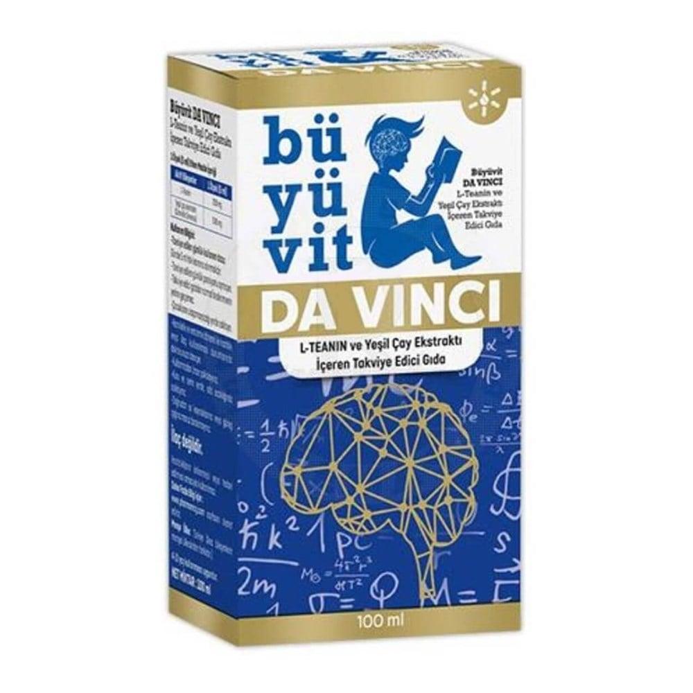 Büyüvit - Davinci Green Tea Extract Liquid Dietary Supplement with L-Theanine, 3.38 fl oz Büyüvit Davinci Liquid Dietary Supplement - Green Tea & L-Theanine Dietary Supplement, Liquid Supplement, Green Tea Extract, L-Theanine, Supplementary Food, Natural Health Products, Health Supplements, Wellness Products, Mental Clarity, Relaxation, Antioxidant Supplements, Green Tea Benefits, L-Theanine Benefits, Liquid Vitamins, Health and Wellness