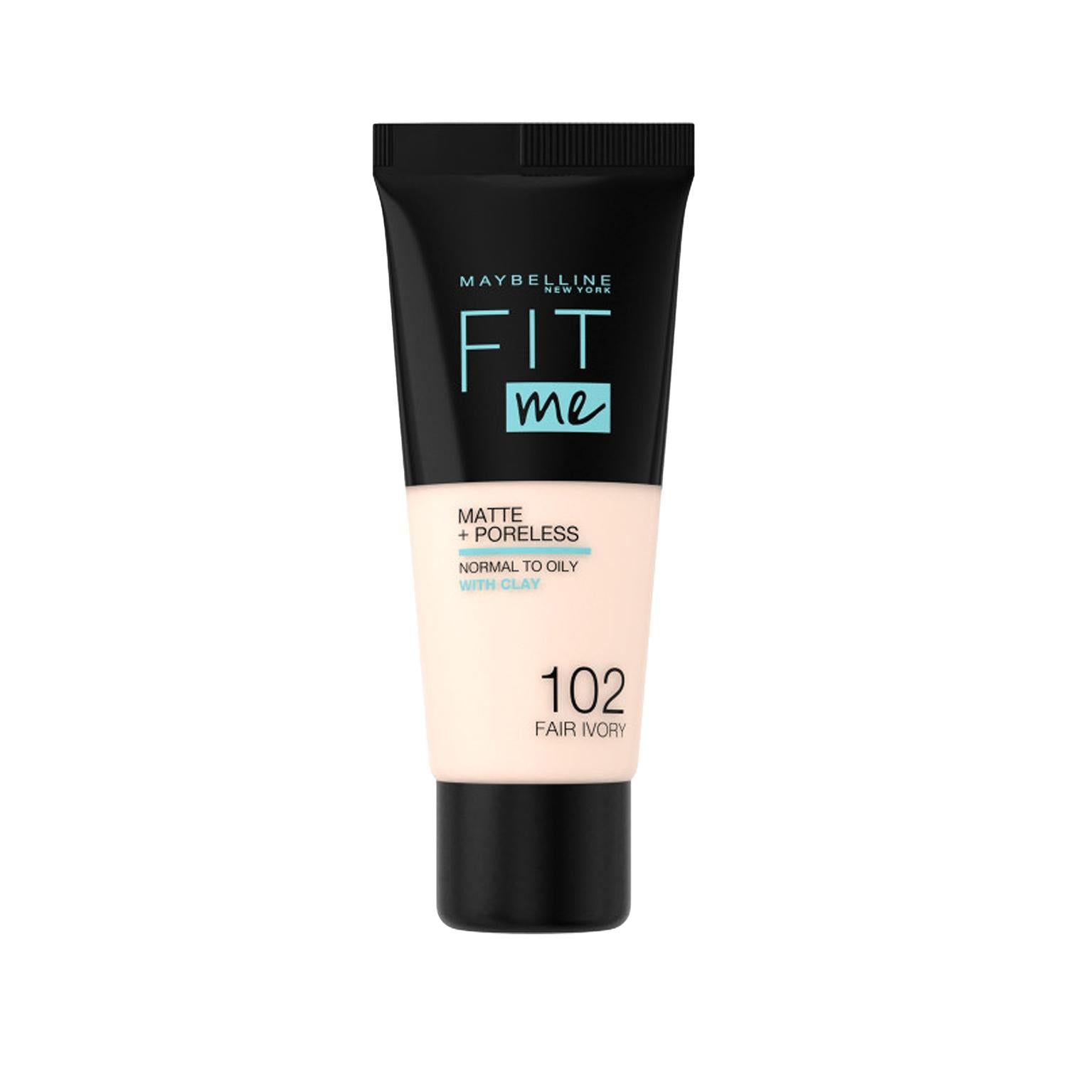 Maybelline New York Fit Me Matte Poreless Foundation - Fair Ivory, Matte Finish, Poreless Coverage Maybelline Fit Me Matte Poreless Foundation - Fair Ivory Maybelline New York Fit Me Matte Poreless Foundation, Fair Ivory foundation shade, Matte finish foundation, Poreless coverage makeup, Affordable foundation, Foundation Makeup, Matte coverage, Flawless base, Affordable makeup, Makeup for oily skin, Poreless foundation, Fair skin tone foundation