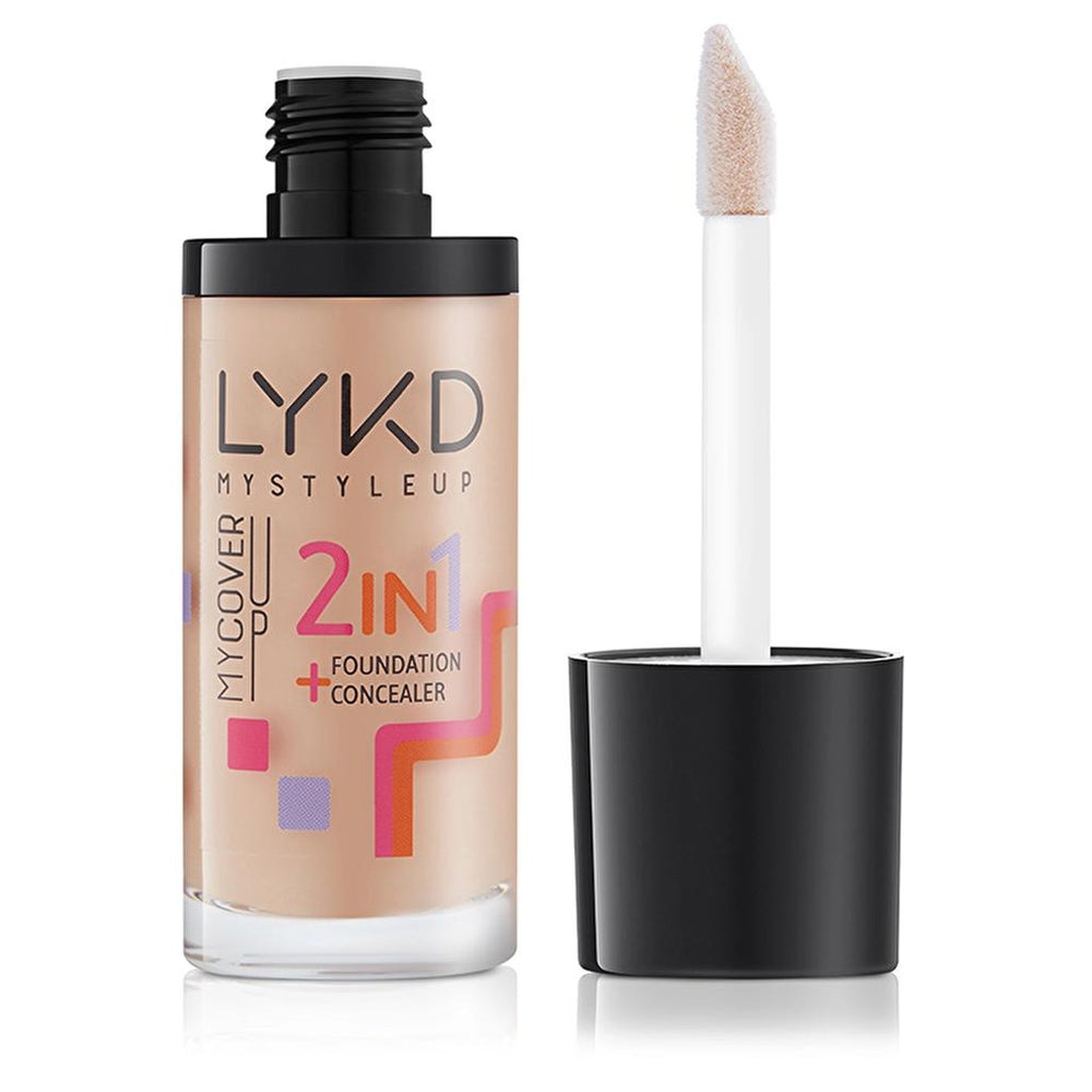 LYKD 2 in 1 Foundation & Concealer 140 Natural Beige 30ml