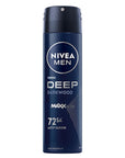 Nivea Men Deep Dimension Deodorant Spray - Long Lasting Anti-Perspirant Protection for Men, 72 Hours Sweat & Odor Control, Active Carbon, Masculine Scent Nivea Men Deep Dimension Deodorant Spray - 72hr Protection Nivea Men Deodorant Spray, Deep Dimension Deodorant, Long-lasting Anti-perspirant, Active Carbon Deodorant, Men's Personal Care, Men's Grooming, Deodorant for Men, Anti-perspirant Deodorant, Sweat Protection, Body Odor Control, Masculine Scent, 72 Hour Protection