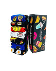 Carnaval Novelty Fast Food Socks Set - 5 Pairs of Comfortable Cotton-Themed Socks for Everyday Wear Carnaval Fast Food Socks Set - Comfortable Novelty Socks novelty socks, themed socks, fast food socks, cotton socks, multipack socks, casual footwear, comfortable socks, fun socks, gift ideas, sock sets, Carnaval socks