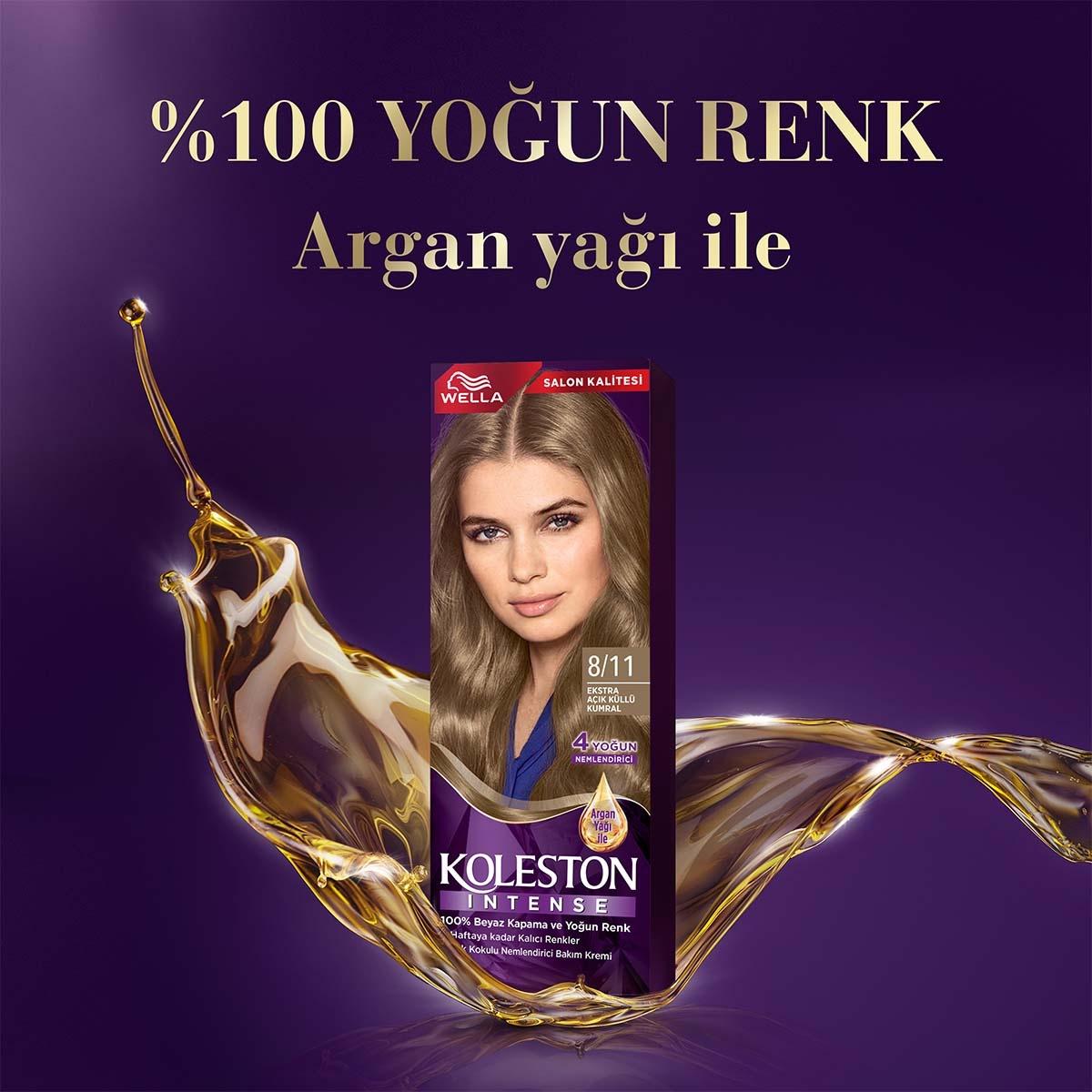 Wella Koleston Intense 8/11 Hair Dye: Extra Light Ash Blonde, 100% Gray Coverage, Long Lasting Color with Argan Oil Wella Koleston Hair Dye: Light Ash Blonde, Gray Coverage hair dye, permanent hair color, gray coverage hair dye, light ash blonde hair dye, Wella Koleston, long lasting hair color, argan oil hair dye, 8/11 hair dye, extra light ash blonde, küllü kumral saç boyası, hair color, hair coloring, hair treatment, women's hair dye, blonde hair dye, ash blonde, light blonde, hair care, beauty, personal