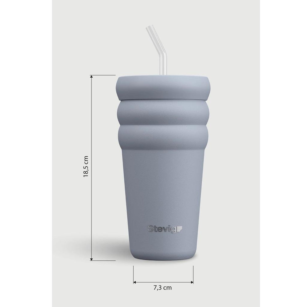 Stevig Bubble Stainless Steel Thermos in Zen Blue 600 ml