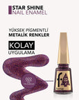 Flormar Star Shine Yoğun Pigmentli Metalik Görünúmlö Oje - Metallic Nail Polish with High Pigmentation & Long - view 3