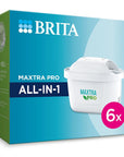 Brita Maxtra Pro All-In-1 Water Filter Cartridge 6-Pack - Eco-Friendly Tap Water Purification Brita Maxtra Pro Water Filter - Improve Tap Water Quality Brita Maxtra Pro, water filter cartridge, tap water purification, eco-friendly household, water purification, replacement filter, water filter, Brita compatible, filtration system, drinking water quality, reduce plastic waste, healthy lifestyle