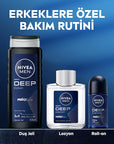 Nivea Men Deep Dimension Comfort After Shave Lotion - Soothes & Protects Sensitive Skin, Modern Masculine Fragrance - view 2