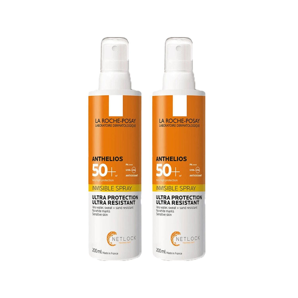 La Roche Posay Anthelios Invisible SPF 50+ Sunscreen Spray - 200ml x2 - High UV Protection La Roche Posay Anthelios Invisible SPF 50+ Sunscreen Spray La Roche Posay Anthelios, SPF 50+ sunscreen spray, invisible sunscreen, body sunscreen spray, UV protection spray, sunscreen for sensitive skin, non-greasy sunscreen, outdoor sunscreen, daily sunscreen, sunscreen for body, La Roche Posay sunscreen, high SPF sunscreen, sunscreen spray 200ml, bulk sunscreen, sunscreen for outdoor activities