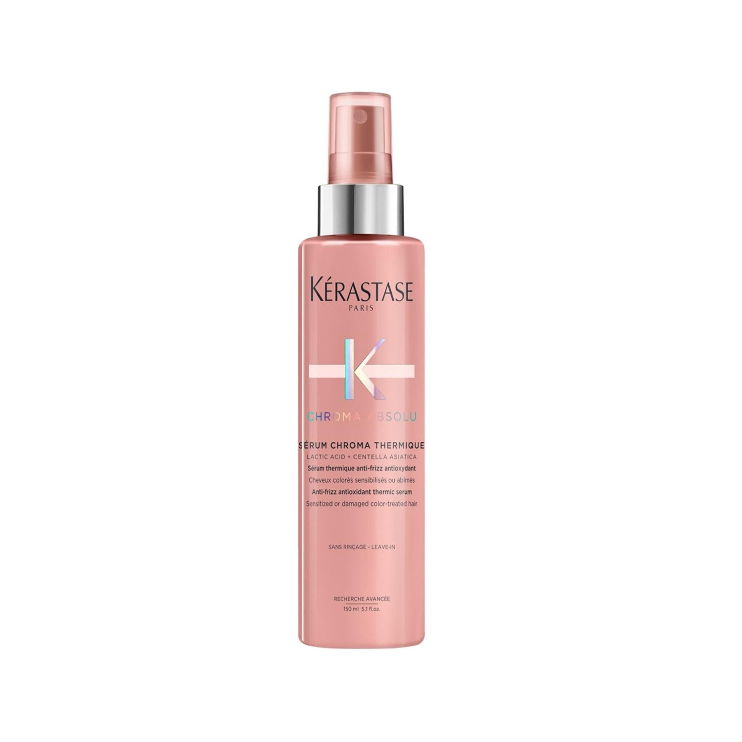 Kerastase Chroma Absolu Anti-Frizz Thermal Serum for Colored Hair - 150ml Kerastase Chroma Absolu Anti-Frizz Serum for Colored Hair Kerastase Chroma Absolu, Anti-frizz hair serum, Colored hair care, Antioxidant hair serum, Thermal protection serum, Hair care for colored hair, Frizz control, Color preservation, Thermal styling protection, Luxurious hair care, Hair serum for dry hair, Kerastase hair products