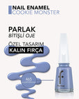 Flormar Nail Enamel: High Pigment, Long Lasting Nail Polish - Chip Resistant, Strengthening, Glossy Finish - Cookie Monster Shade Flormar Nail Polish: High Pigment, Long Lasting Color - Cookie Monster nail polish, flormar nail enamel, high pigment nail polish, long lasting nail polish, chip resistant nail polish, nail strengthening polish, glossy nail polish, nail color, manicure, nail care, nail enamel, colored nail polish, vibrant nail polish, durable nail polish, womens nail polish, girls nail polish, na