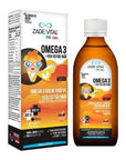 Zade Vital Miniza Omega 3 Dietary Supplement - Peanut Oil with Natural Lemon Flavor, 5.07 fl oz Zade Vital Miniza Omega 3 Supplement - 5.07 fl oz Omega 3 supplement, Peanut oil dietary supplement, Natural lemon flavored supplement, Kosher Halal certified dietary supplement, Children's nutritional supplement, Dietary Supplement, Health Supplements, Omega 3 for Kids, Peanut Oil Supplement, Natural Supplements, Health and Wellness, Nutritional Boost, Heart Health, Brain Health