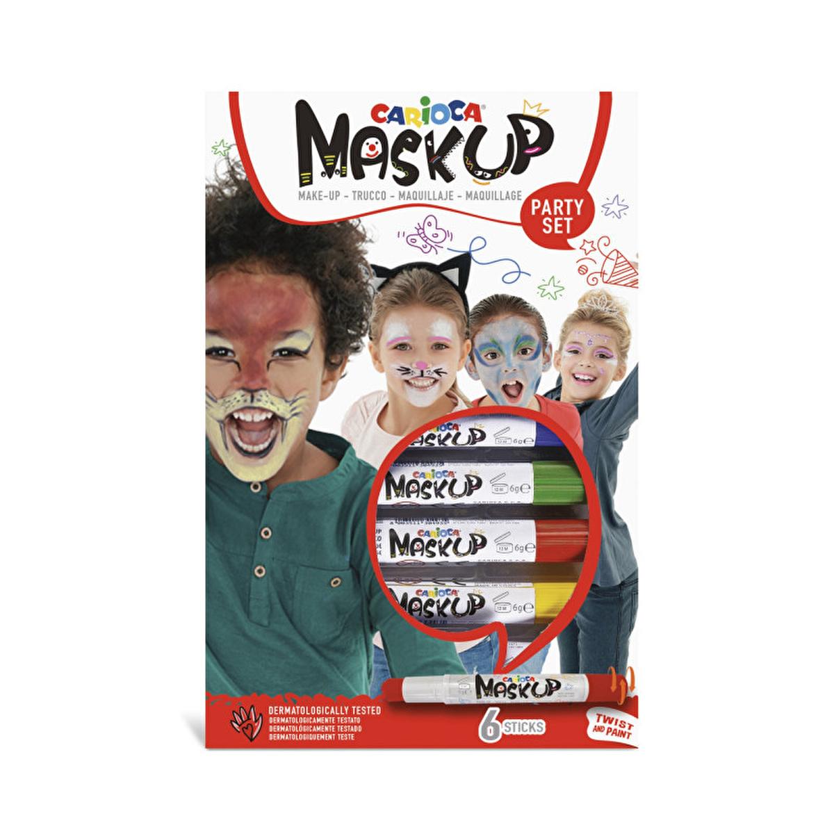 Carioca Dermatologically Tested Children's Face Paint Set - 6 Colors, Water-Based, Easy Clean-Up Carioca Kids Face Paint - 6 Colors, Safe & Easy Clean face paint, children's face paint, water-based face paint, dermatologically tested face paint, kids' art supplies, children's art, party supplies, event face painting, kids' creative play