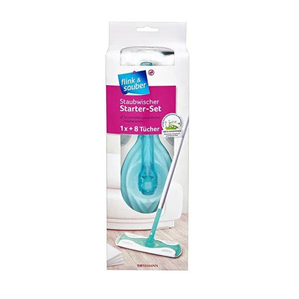 Flink & Sauber Floor Dusting Set: Ultimate Microfiber Cleaning Kit for Tile, Laminate & Hardwood Floors - Includes 8 Dusting Cloths & 4-Piece Handle Flink & Sauber Floor Dusting Set - Microfiber, Pet Hair Removal floor dusting set, dusting cloths, microfiber floor cleaner, pet hair remover, floor cleaning kit, surface dusting tool, dust mop, tile floor cleaner, laminate floor cleaner, floor cleaner, dusting tool, microfiber cloth, pet hair removal, home cleaning, surface cleaner, tile cleaner, laminate clea