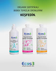 Ecos3 Organic Baby Bottle & Toy Cleaner 500ml - Natural, Vegan Certified, Fragrance-Free Ecos3 Organic Baby Bottle Cleaner - Natural & Vegan organic baby bottle cleaner, vegan certified toy cleaner, natural baby cleaning products, fragrance-free baby cleaner, biodegradable baby cleaning solution, baby essentials, eco-friendly parenting, sensitive skin care, natural cleaning products, cruelty-free baby products