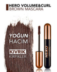 Flormar Hero Volume & Curl Brown Mascara: Long Lasting, Non-Smudge, Clump-Free Formula for Dramatic Lashes Flormar Brown Mascara: Volume & Curl, Long-Lasting, Smudge-Proof volume mascara, curling mascara, brown mascara, long lasting mascara, non-smudge mascara, clump-free mascara, fiber brush mascara, Flormar mascara, eye makeup, mascara for volume and curl, mascara, eye makeup, lash volume, lash curl, non-smudging, smudge proof, clump free, fiber brush, super soft brush, long lasting, dramatic lashes, defi