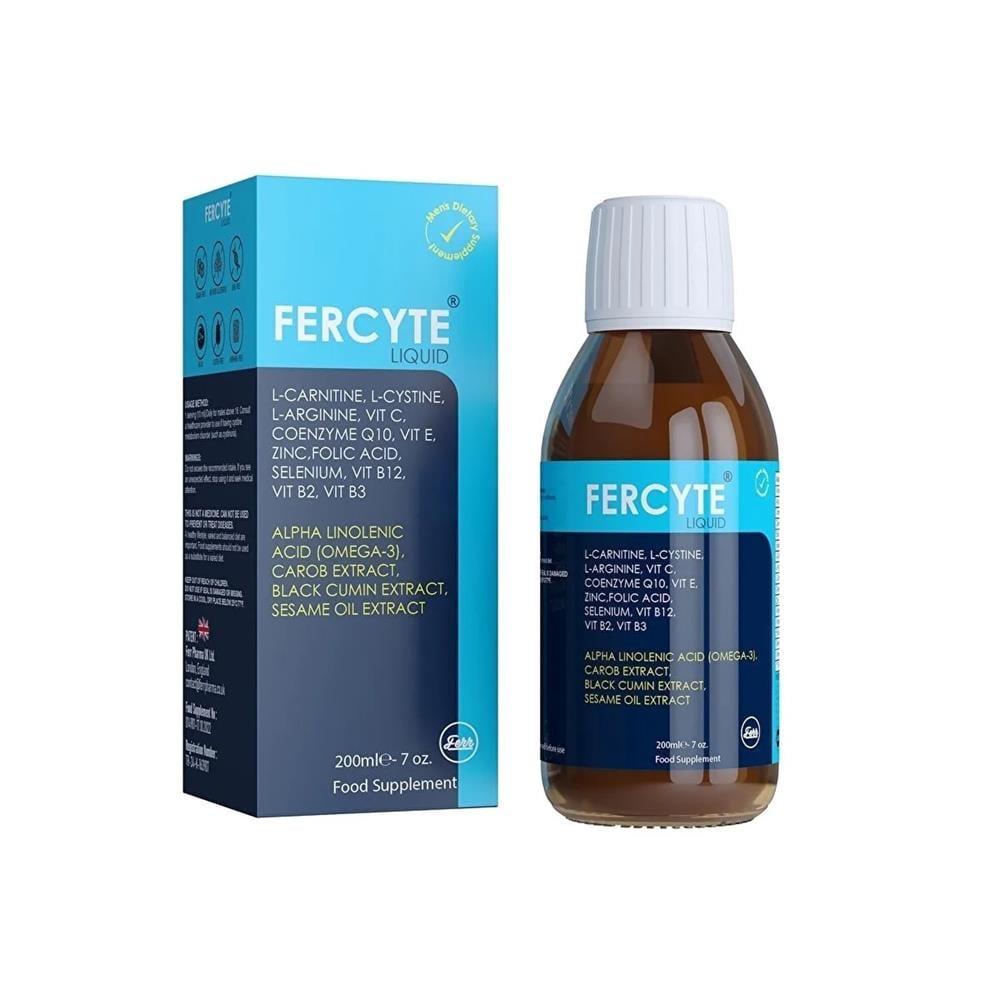 Ferr Pharma Fercyte Liquid Vitamin Supplement - 200ml Dietary Supplement with Antioxidants & Minerals Ferr Pharma Fercyte Liquid Vitamin Supplement Dietary Supplement, Liquid Vitamin Supplement, Multivitamin, Antioxidant Supplement, Herbal Extract Supplement, Koenzim Q10 Supplement, Vitamin and Mineral Supplement, Health Supplements, Wellness Products, Nutritional Support, Antioxidants, Minerals, Vitamins, Liquid Supplements